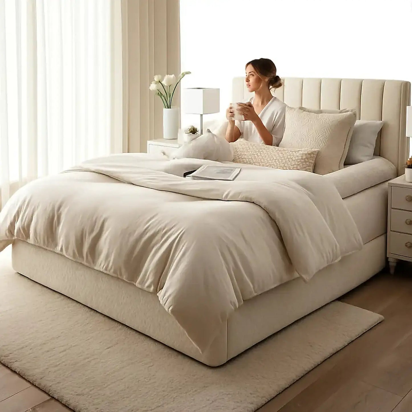 Blissful Bordered Bed Sheet